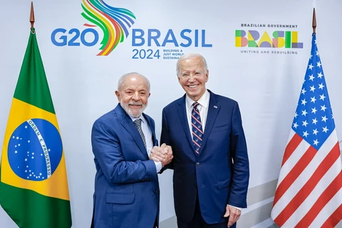 Tổng thống Mỹ Joe Biden và Tổng thống Brazil Lula da Silva. (Ảnh: Đại sứ quán Mỹ tại Brazil)