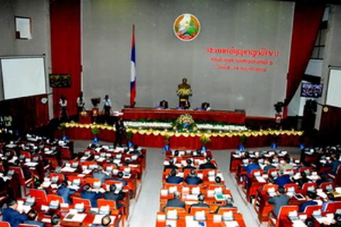 Một phiên họp Quốc hội Lào. (Ảnh: Hoàng Chương/Vietnam+)