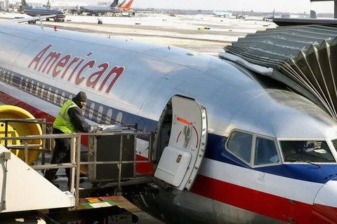Máy bay của American Airlines tại sân bay O'Hare ở Chicago, Mỹ. (Ảnh: AFP/TTXVN)