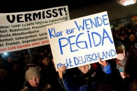 Các cuộc tuần hành phản đối phong trào Pegida lan rộng ở Đức