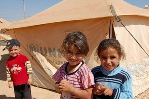 Trẻ tị nạn Syria ở một khu trại dành cho người tị nạn ở Jordan. (Nguồn: UNHCR)