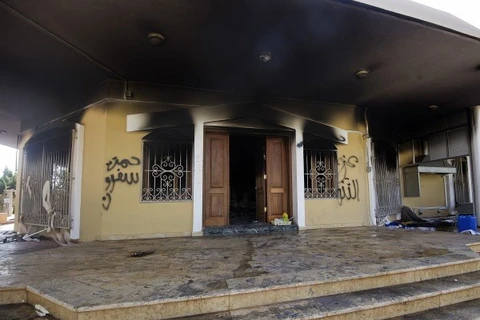 Tổng lãnh sự quán Mỹ tại Libya bị tấn công hồi năm 2012. (Nguồn: AFP/Getty Images)