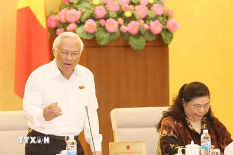 Phó Chủ tịch Quốc hội Uông Chu Lưu phát biểu ý kiến. (Ảnh: Phương Hoa/TTXVN) 