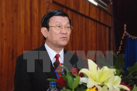 Chủ tịch nước Trương Tấn Sang. (Ảnh: Phạm Kiên/TTXVN)