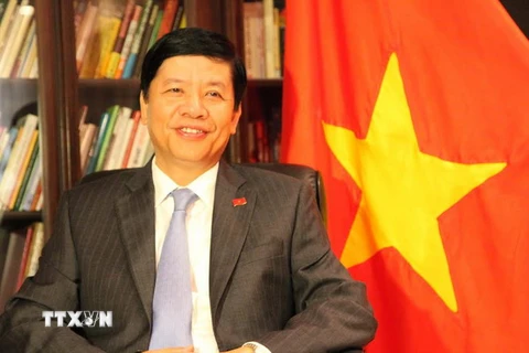 Đại sứ Việt Nam tại Nhật Bản Nguyễn Quốc Cường. (Ảnh: Nguyễn Tuyến/Vietnam+) 
