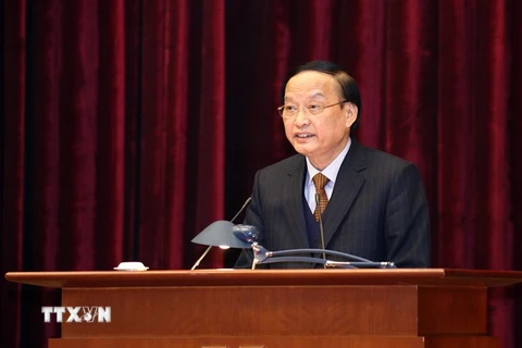 Ông Tô Huy Rứa, Ủy viên Bộ Chính trị, Bí thư Trung ương Đảng, Trưởng ban Tổ chức Trung ương. (Ảnh: Doãn Tấn/TTXVN)