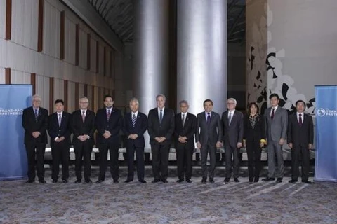 Bộ trưởng các nước tham gia đàm phán Thỏa thuận Hiệp định đối tác xuyên Thái Bình Dương. (Nguồn: Reuters) 