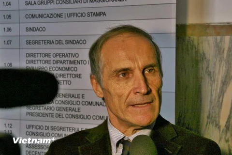 Tổng Bí thư Đảng Những người Cộng sản Italy Cesare Procaccini. (Ảnh: Đức Hòa/Vietnam+)