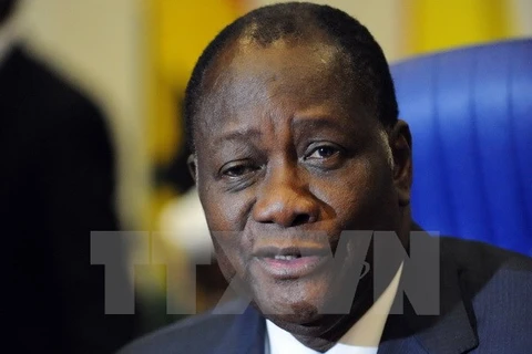 Tổng thống Côte d Ivoire Alassane Ouattara. (Nguồn: AFP/TTXVN)
