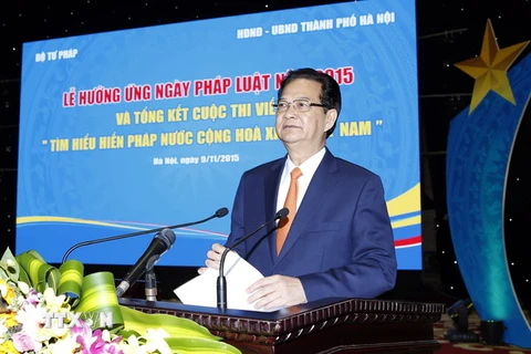 Thủ tướng Nguyễn Tấn Dũng phát biểu tại buổi lễ. (Ảnh: Đức Tám/TTXVN) 