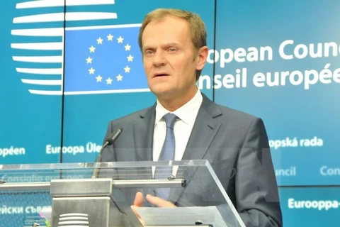 Chủ tịch Hội đồng châu Âu Donald Tusk. (Ảnh: Hương Giang/TTXVN)