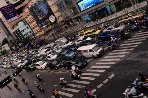 Giao thông tại Thủ đô của Thái Lan. (Nguồn: AFP)