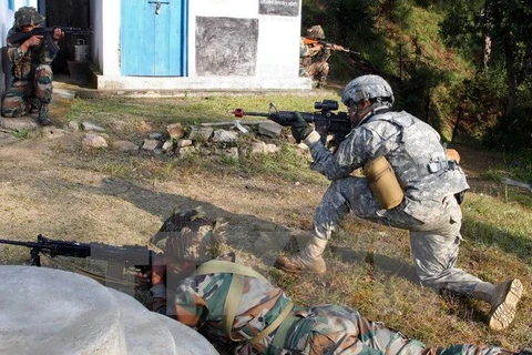 Binh sỹ Ấn Độ trong một cuộc tập trận chung với binh sỹ Mỹ. Ảnh minh họa. (Nguồn: AFP/TTXVN)