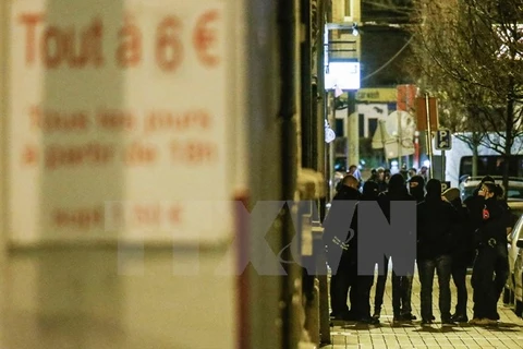 Cảnh sát Bỉ tuần tra tại thủ đô Brussels. (Nguồn: AFP/TTXVN)