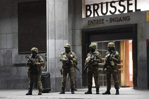 An ninh Bỉ đã nhanh chóng kiểm soát hiện trường các vụ đánh bom (Nguồn: Twitter)
