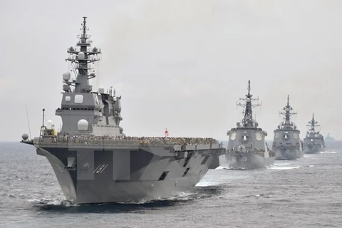 Tàu của Hải quân Nhật Bản. (Nguồn: Kyodo/TTXVN)