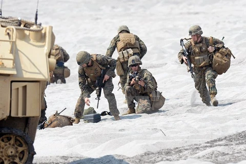  Hải quân Mỹ trong một cuộc tập trận. (Nguồn: AFP/TTXVN)