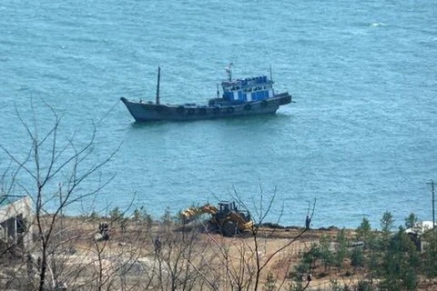 Một tàu cá Triều Tiên neo đậu ở khu vực giới tuyến trên biển phía Tây. (Nguồn: AFP)