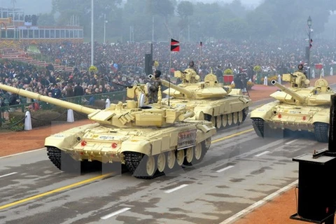 Xe tăng quân đội Ấn Độ. (Ảnh: THX/TTXVN)