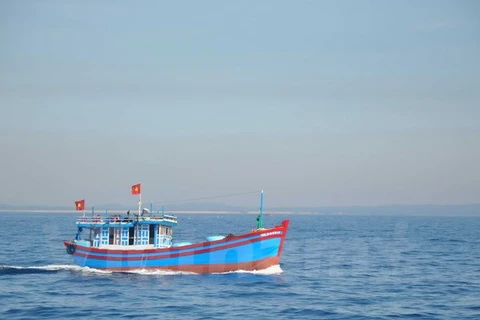 Các tàu cá ở đảo Lý Sơn đánh bắt xa bờ chủ yếu ở ngư trường Hoàng Sa và Trường Sa. (Ảnh: Thùy Giang/Vietnam+)