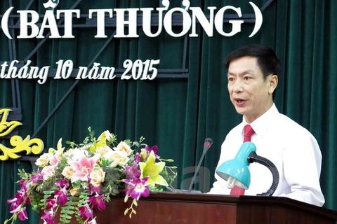 Chủ tịch Ủy ban Nhân dân tỉnh Nam Định Phạm Đình Nghị. (Ảnh: Văn Đạt/Vietnam+)