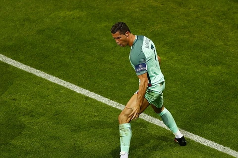Ronaldo đã san bằng kỷ lục của Michel Platini ở EURO. (Nguồn: Getty Images)