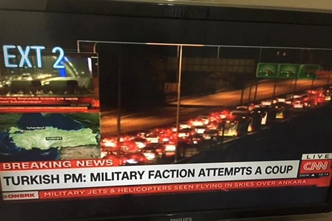 Truyền hình Thổ Nhĩ Kỳ đưa tin về vụ đảo chính 