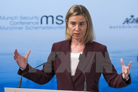 Đại diện cấp cao phụ trách chính sách an ninh và đối ngoại của EU, bà Federica Mogherini. (Nguồn: AFP/TTXVN)