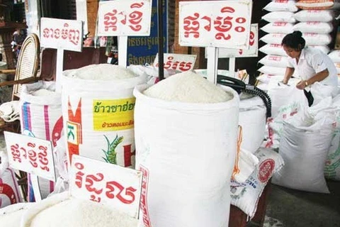 Một cửa hàng bán gạo tại Campuchia. (Nguồn: khmerfoods.com)