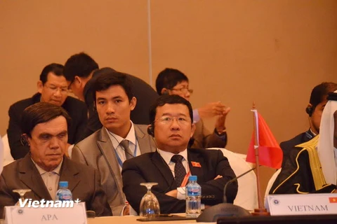 Phó Chủ nhiệm Ủy ban đối ngoại Quốc hội Vũ Hải Hà tham dự hội nghị. (Ảnh: Nguyễn Lâm/Vietnam+) 
