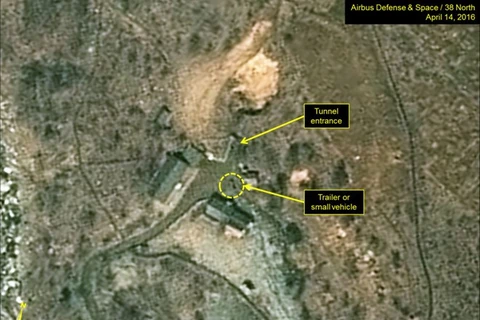 Ảnh chụp vệ tinh bãi thử hạt nhân Punggye-ri. (Nguồn: 38north.org)