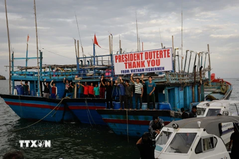 [Photo] Tổng thống Philippines dự sự kiện trả tự do ngư dân Việt Nam