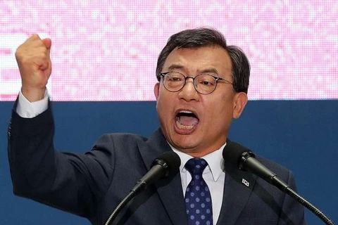 Nghị sỹ Lee Jung-hyun, Chủ tịch Đảng Saenuri cầm quyền. (Nguồn: EPA)