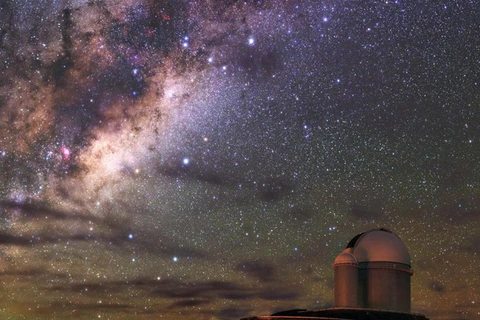 Đài thiên văn Nam Âu dưới dải Ngân hà ở sa mạc Atacama, Chile. (Nguồn: NatGeo)
