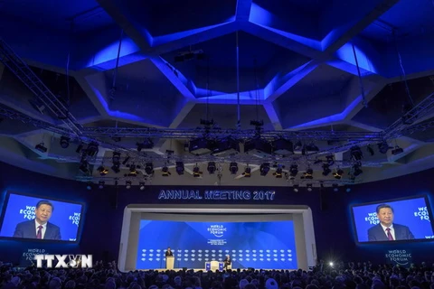 Toàn cảnh Diễn đàn WEF ở Davos ngày 17/1. (Nguồn: AFP/TTXVN)