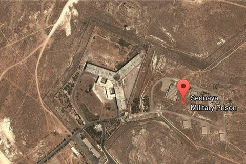 Nhà tù Saydnaya ở ngoại ô thành phố Damascus. (Nguồn: Google Map)