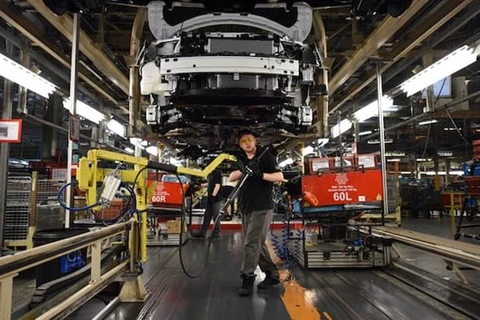 Bên trong nhà máy lắp ráp ôtô của Nissan ở Sunderland, Anh. (Nguồn: AFP)