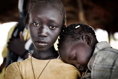 Trẻ em Nam Sudan đang đối mặt với nạn đói do các cuộc giao tranh liên tục ở nước này. (Nguồn: christianals.com)