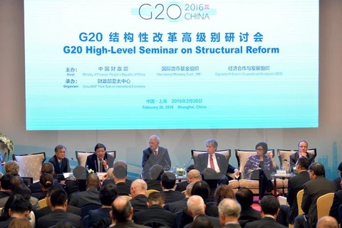 Các quan chức cấp cao tham dự diễn đàn tại Hội nghị G20 ở Thượng Hải. Ảnh minh họa. (Nguồn: THX/TTXVN)