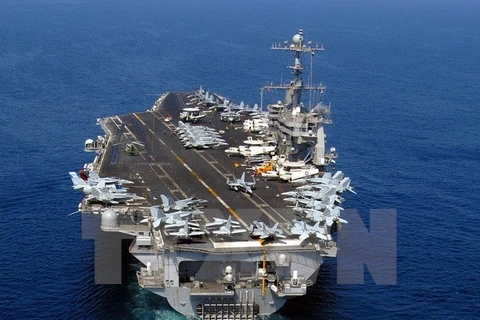 Tàu sân bay USS John C. Stennis của Mỹ. (Nguồn: AFP/TTXVN)