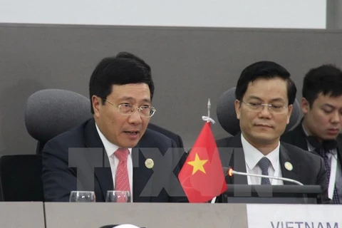 Phó Thủ tướng, Bộ trưởng Ngoại giao Phạm Bình Minh. (Ảnh: Vũ Lê Hà/TTXVN)