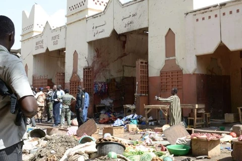 Hiện trường một vụ đánh bom ở Cộng hòa Chad. (Nguồn: AFP)