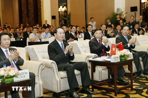 Chủ tịch nước Trần Đại Quang (giữa). (Ảnh: Nhan Sáng/TTXVN)
