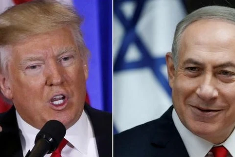 Tổng thống Mỹ Donald Trump và Thủ tướng Israel Benjamin Netanyahu. (Nguồn: Getty)