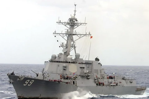 Tàu khu trục của Hải quân Mỹ. (Nguồn: Reuters)