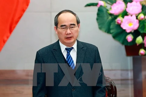 Chủ tịch Ủy ban Trung ương Mặt trận Tổ quốc Việt Nam Nguyễn Thiện Nhân. (Ảnh: Thống Nhất/TTXVN)