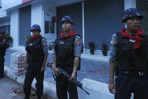 Cảnh sát Myanmar. (Nguồn: AFP/TTXVN)