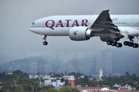 Máy bay của hãng hàng không Qatar Airways. Ảnh minh họa. (Nguồn: AFP/TTXVN)
