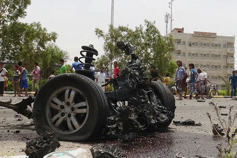 Hiện trường 1 vụ đánh bom ở Yemen. (Nguồn: AP)