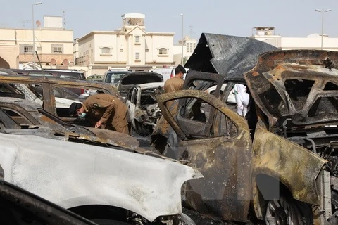 Lực lượng an ninh điều tra tại hiện trường một vụ đánh bom ở Saudi Arabia. Ảnh minh họa. (Nguồn: AFP/TTXVN)